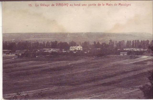 Cpa Patriotique Guerre 14/18 Marne Village De Virginy Partie Main De Massiges