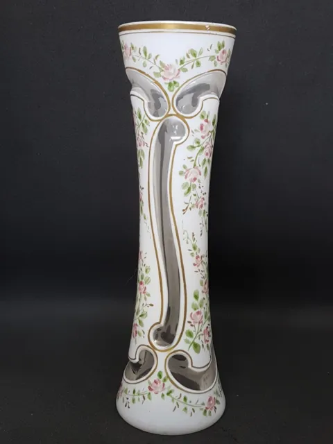 Vase en Cristal Overlay Emaillé, Baccarat ? époque XIXÈME siècle 3