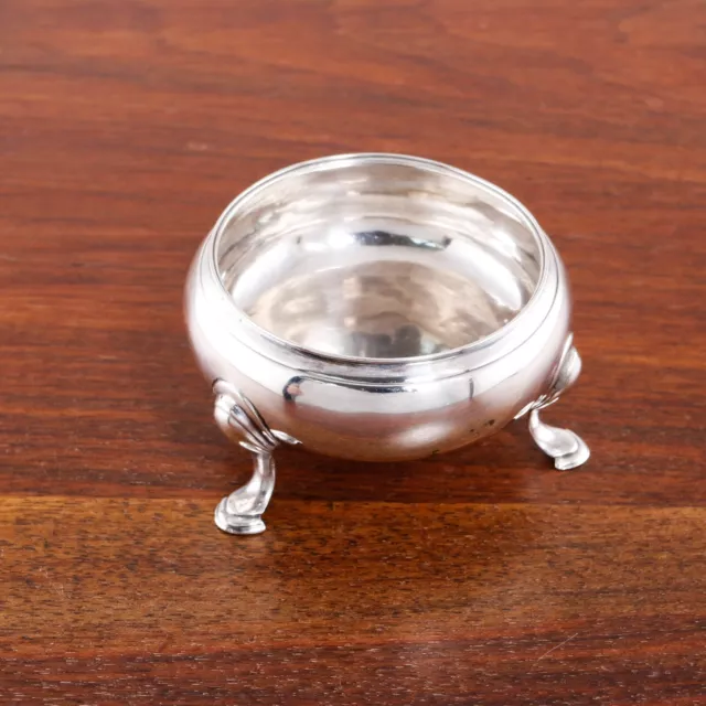 Stephen Adams I Georgian Sterling Silver Salt Cellar Cauldron Style 1763