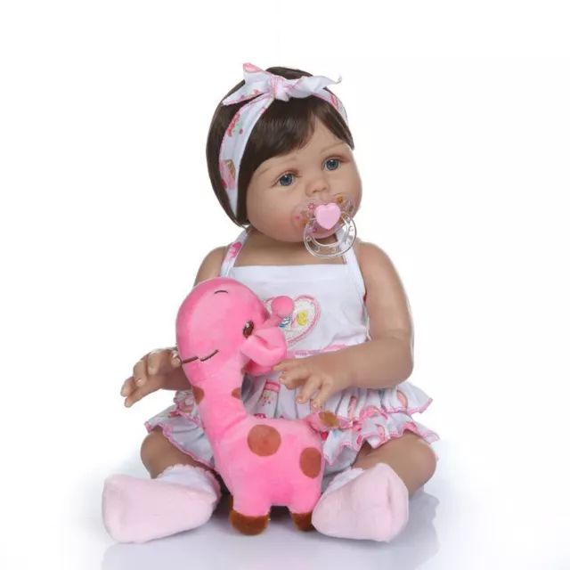 48cm Newborn Toddler Girl Doll Reborn Doll Full Body Vinyl Silicone Waterproof