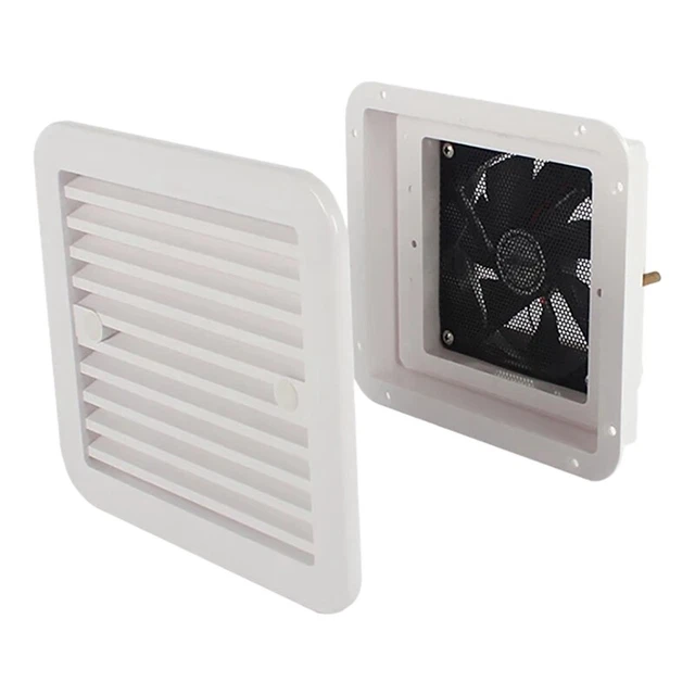 12V MuteFridge Vent with Fan for RV Trailer Caravan Side Air ExhauU6 2