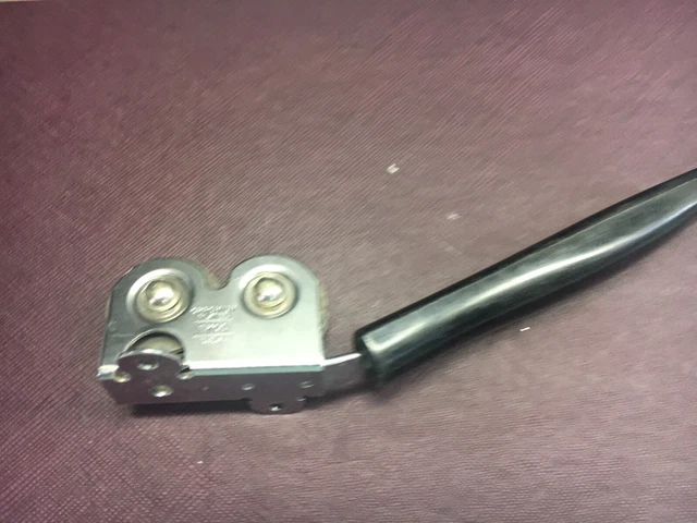 EKCO Knife Sharpener Vintage Pull Thru Chromium Plated Black Handle USA