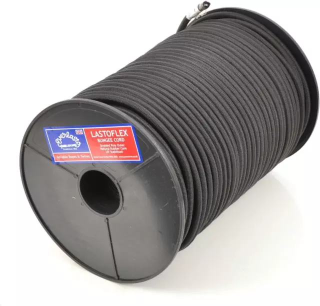 Everlasto 'Lastoflex' Elastic Shock Bungee Cord Rope Black 6mm