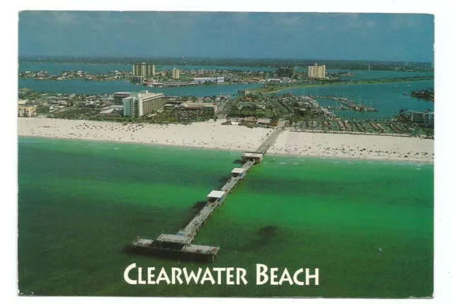 Clearwater Beach FL Postcard Florida Aerial View