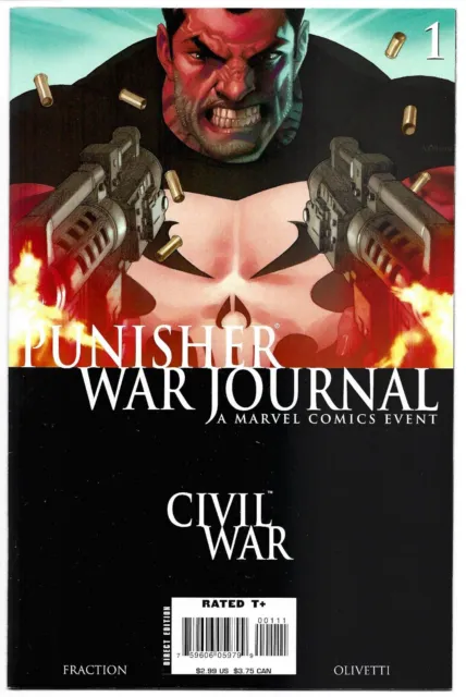 Punisher War Journal #1. Civil War. Fraction / Olivetti. Marvel. 2007. 9+