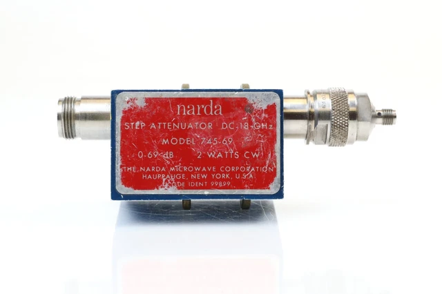 NARDA STEP ATTENUATOR DC 18GHz, Model  745-69, 0-69 dB,  2 watts CW