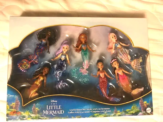 Disney The Little Mermaid Ariel and Sisters Small Doll Set with 7 Mermaid Dolls