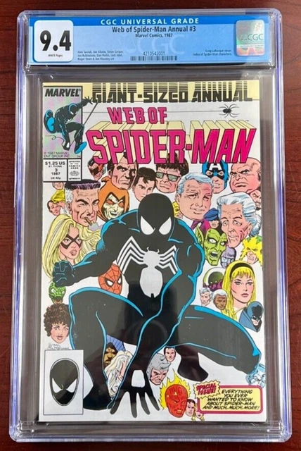 Web of Spider-Man Annual #3 CGC 9.4 Marvel 1987 Index of Spider-Man Characters
