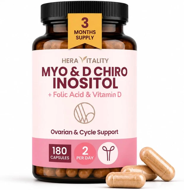 INOSITOL CAPSULES FOR Women | Myo & D-Chiro Inositol Complex with Folic ...