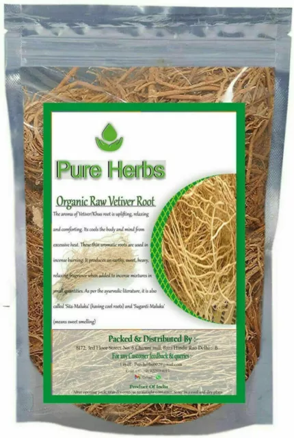 Pure Herbs Organique Brut & Vétiver Racine Utilisé Pour Santé