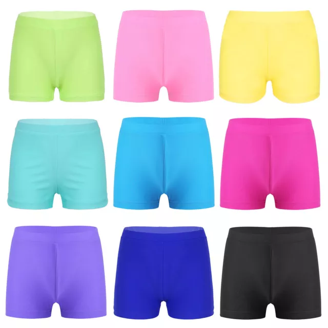 Girls Elastic Waist Swimming Bottom Rash Guard Swim Shorts Trunks Sun Protection