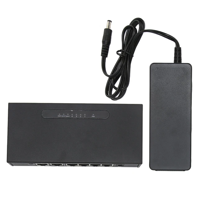(Prise UE) Commutateur PoE 6 Ports Commutateur Ethernet Avec Distance De