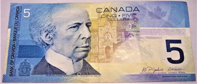 Canada 2002 Issue Five Dollar Bill As Pictured HNV9844854 3