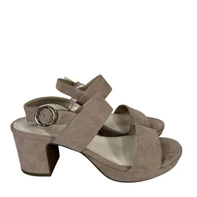 Anne Klein Women's Taupe Padrino Block Heel Sandals - 8