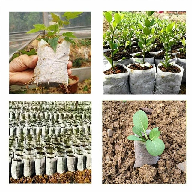 200* Biodegradable Non-woven Nursery Bags Plant Grow Seedling Pots √ SALE J5N8