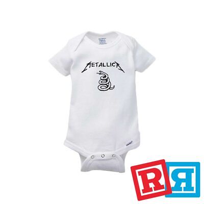 Metallica Gerber Baby Onesie® Cotton Unisex White Short Sleeve Bodysuit