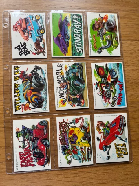 Topps 1980 Weird Wheels Trading Card Set (1-55) + Wax Wrapper - Excellent