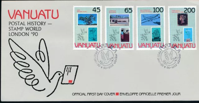 1990 Vanuatu Stamp World London First Day Cover Fdc