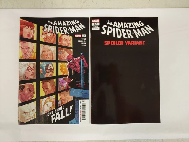 Lot of 2 Amazing Spider-man #26 Main + Spoiler Variant Cover Set NM Marvel 2023
