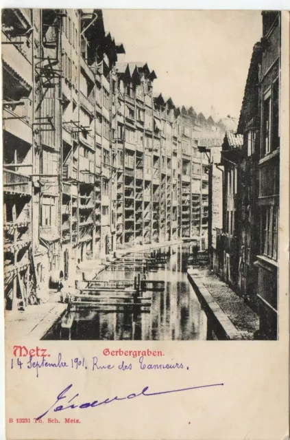 METZ - Moselle - CPA 57 - Carte Allemande 1901 - Gerbergraben