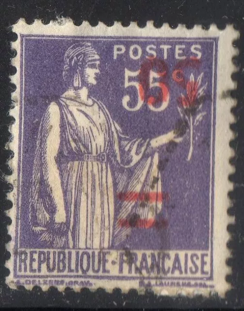 FRANCE ! Timbre ancien Surcharge de 1940 n°478a surcharge renversée