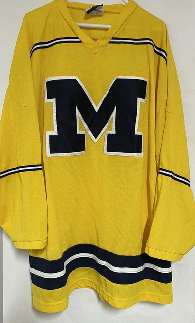 Vintage K1 Yellow University Of Michigan Wolverines Hockey Jersey Mens XXL