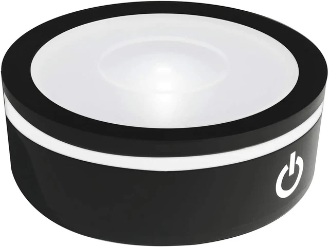 LED Light Base Non-Slip round Display Stand for 3D Crystal Glass Ball Art with S