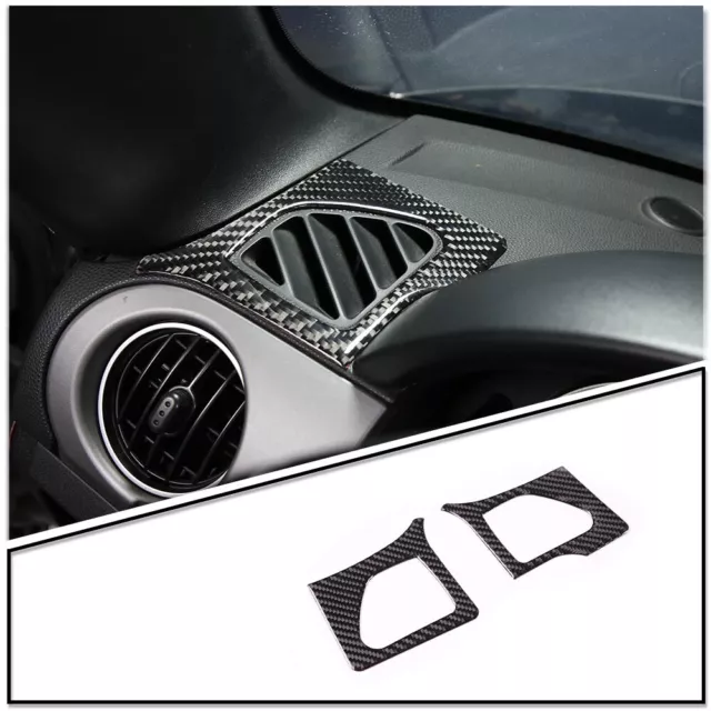 Real Carbon Fiber Dashboard Side Air Vent Cover Trim sticker Fr MX-5 Miata 09-14