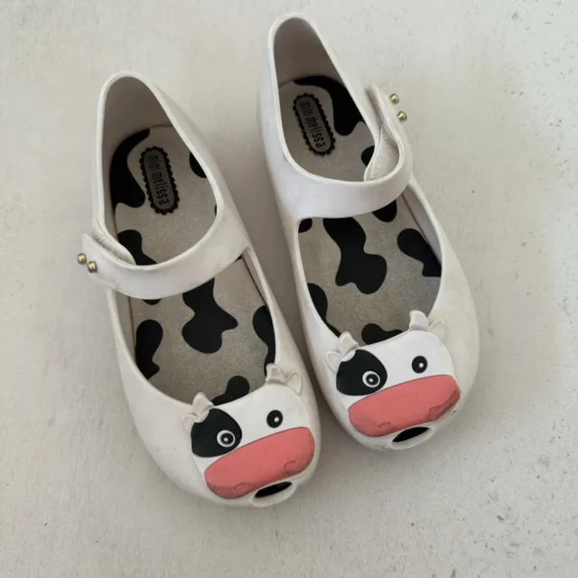 Mini Melissa Girl Cow Shoe Size 10us