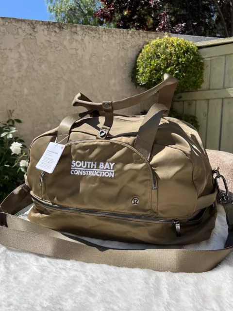 NWT Lululemon City Adventurer Large Duffle Bag 29L Beige Tan Nylon Weekender New