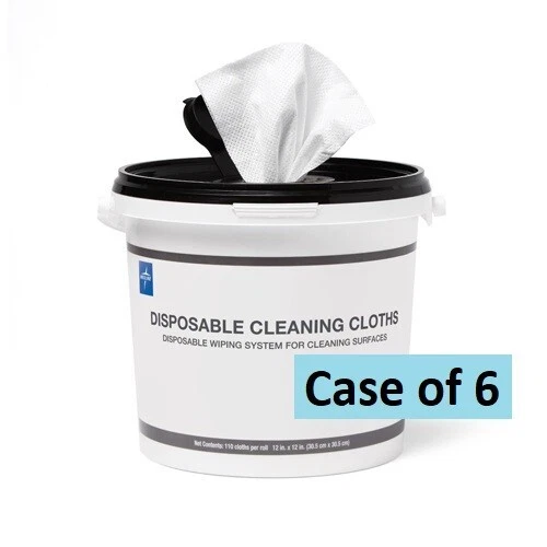 Medline EVS70111R Refill 6-Rolls Medical Cleaning Cloth Janitor Wipe Shop Rag