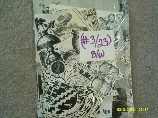 (#3/23) Lote de Colección de Papel EPHMERA ARTESANÍA - ÁLBUM DE RECORTES Alter Art Collage Diario