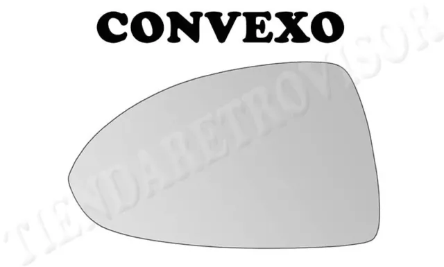 CRISTAL RETROVISOR PARA OPEL CORSA D 2006- CONVEXO Izquierdo(Conductor)