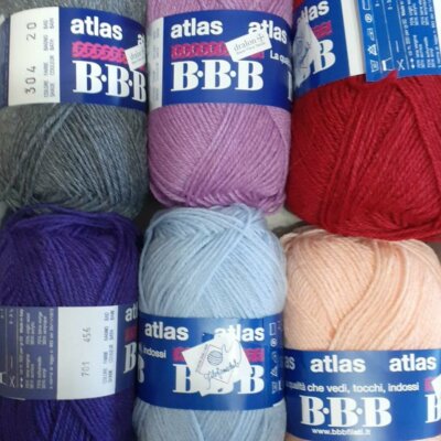 MISTO Gomitolo 50 gr misto lana 70% LANA VERGINE ATLAS BBB FILATI BABY 