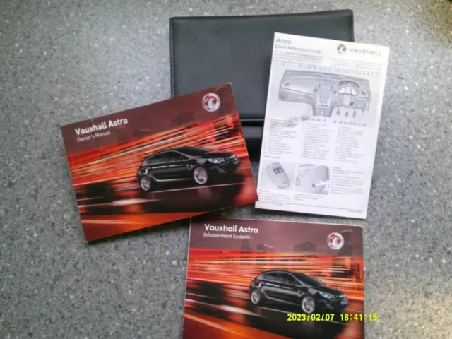 Vauxhall Astra J Owners Manual Handbooks In Wallet Book Pack Mk6 2009-2015