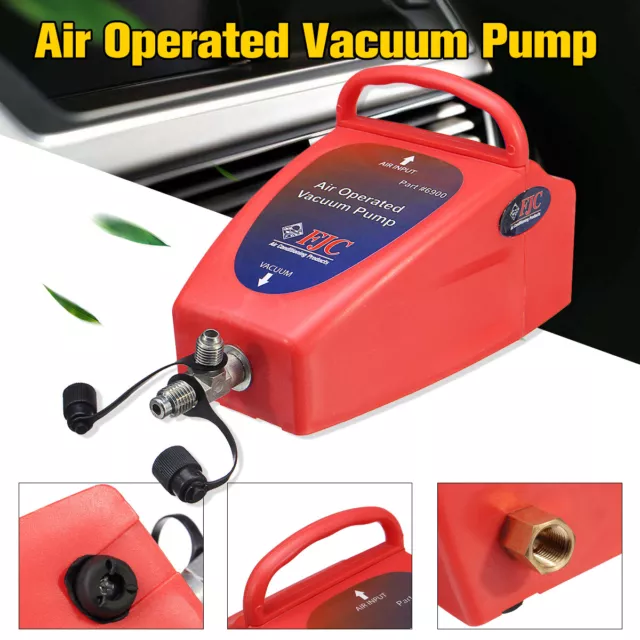 Pneumatic 4.2CFM Air Operated Vacuum Pump A/C Air Conditioning System Tool Auto