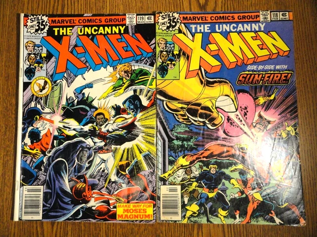 Uncanny X-men #118,119 Run of 2 Newsstand Lot Byrne Key 1st Print Set Marvel MCU
