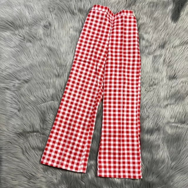 Vintage Childrens Sears 70s Red White Checkered Pants