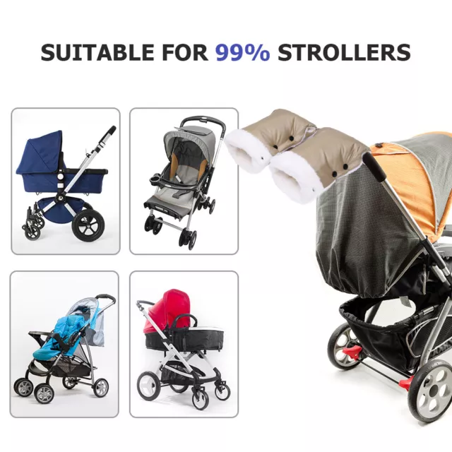 1pair Baby Pram Mitten Windproof Newborn Push Chair Mitten Stroller Accessories
