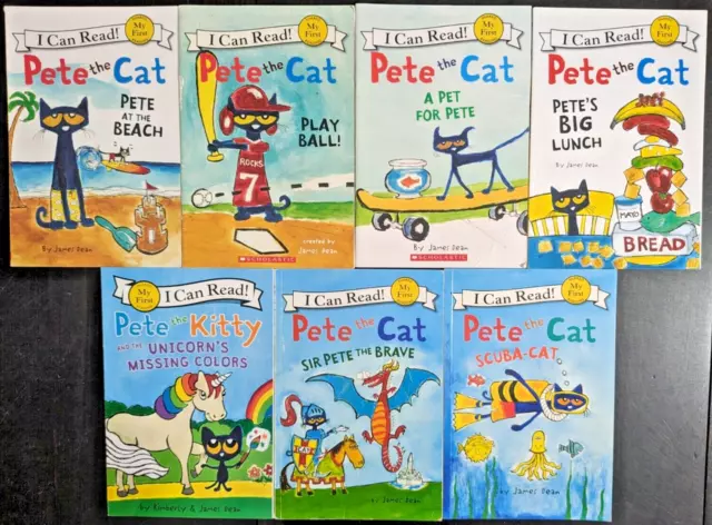 Pete The Cat Books I Can Read 7 Lot Children's Readers Teacher School Free Ship