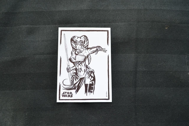 ACEO ART SKETCH Card Star Wars Sith Darth Talon Ink Drawing B £10.00 ...
