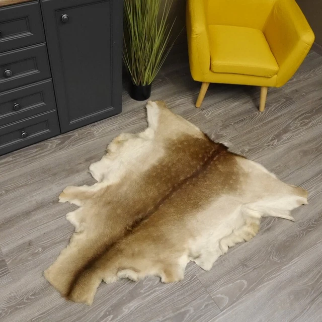 Sikahirsch Piel Ciervo Alfombra Decoración Longitud 130CM