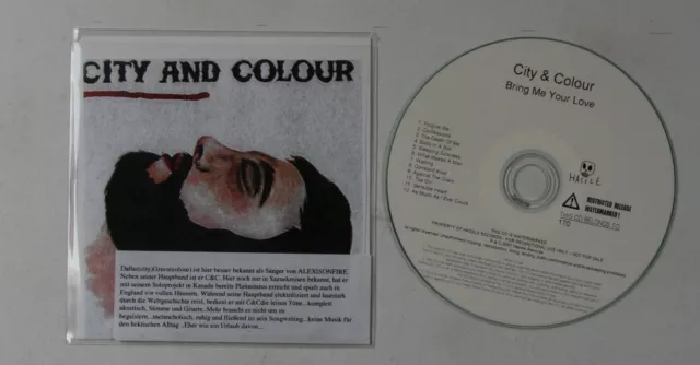 City And Colour Bring Me Your Love UK Adv CDR 2007 Numbered Alexisonfire