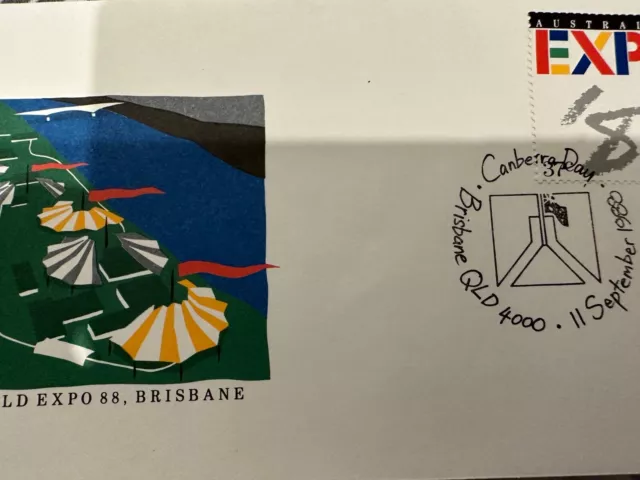 Australia FDC 1988 World Expo 88 Brisbane Canberra Day