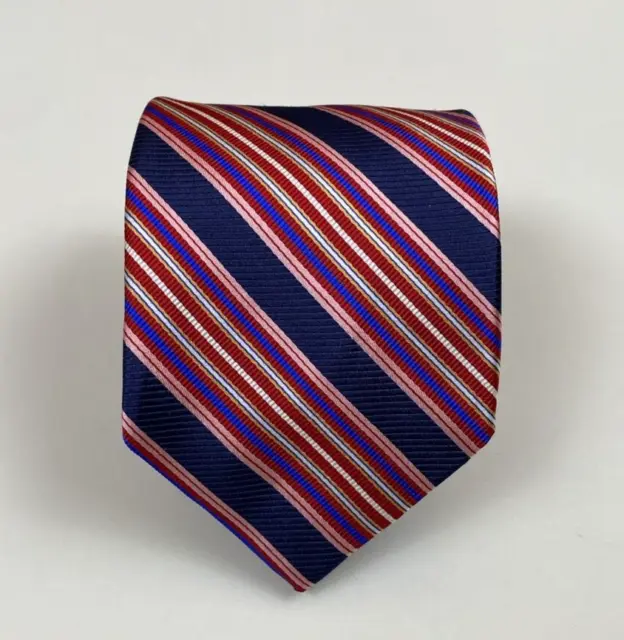 Robert Talbott Men's Silk Neck Tie Multicolor Striped 59L 3.25W