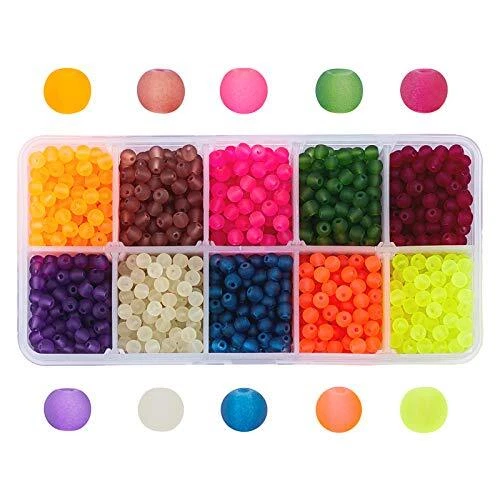 PandaHall 2000 Stück 4mm Milchglasperlen Für Die Schmuckherstellung 10 Farbe ...