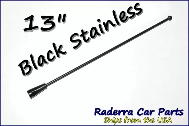 13" Black Stainless AM FM Antenna Mast FITS: 2006-2024 Chevrolet Silverado 1500