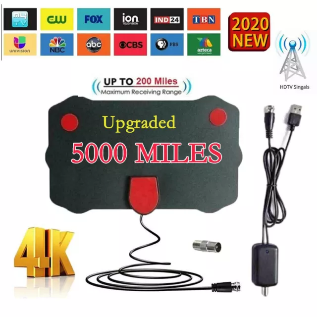 5000 Mile Range Antenna TV Digital HD Skywire 4K Antena HDTV 1080P Amplifier Fox