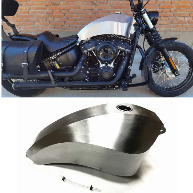 Motorcycle Silver Petrol Gas Fuel Tank For Harley Davidson Softail 2018-2023 20L