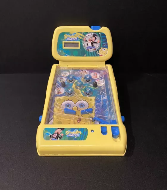 Spongebob Squarepants Pinball Machine Tabletop (2009 Viacom) Tested Working